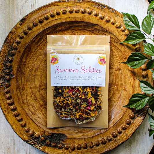 Summer Solstice | Organic Loose Leaf Tea | Summer Collection | Red Rooibos & Hibiscus | Caffeine Free