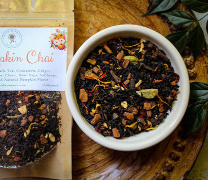 Pumpkin Chai | Organic Loose Leaf Tea | Pumpkin Spice | Naturally Contains Caffeine