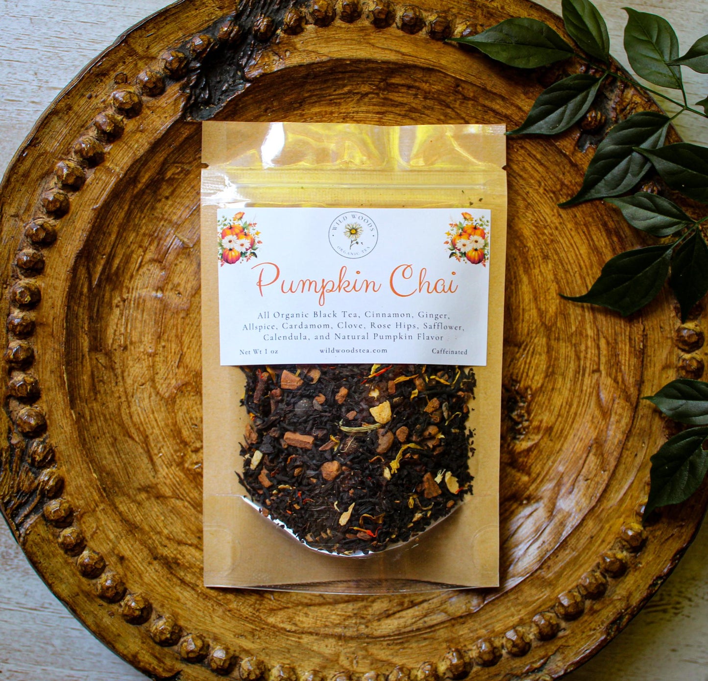 Pumpkin Chai | Organic Loose Leaf Tea | Pumpkin Spice | Naturally Contains Caffeine